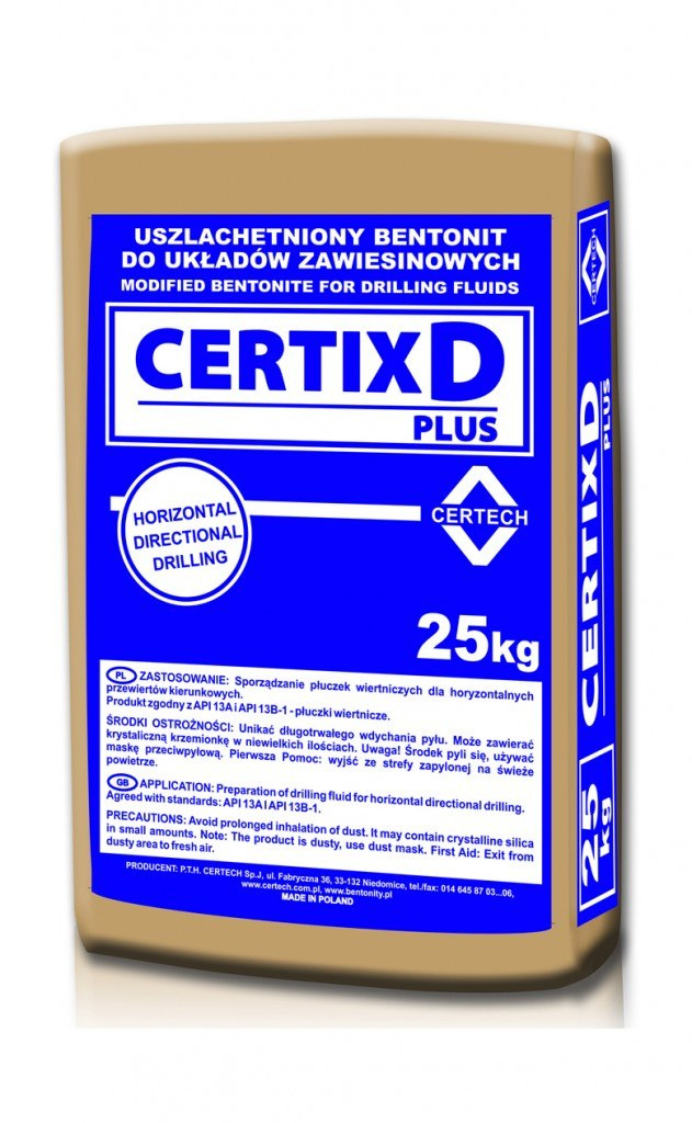 Certix D PLUS (płuczka do przewiertów sterowanych) 25 kg.
