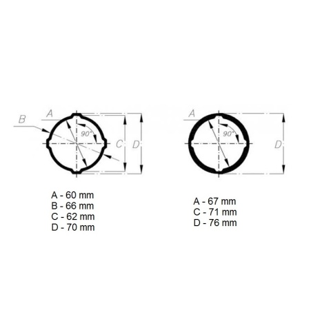 Korek długi do rury inklinometru ABS fi 70