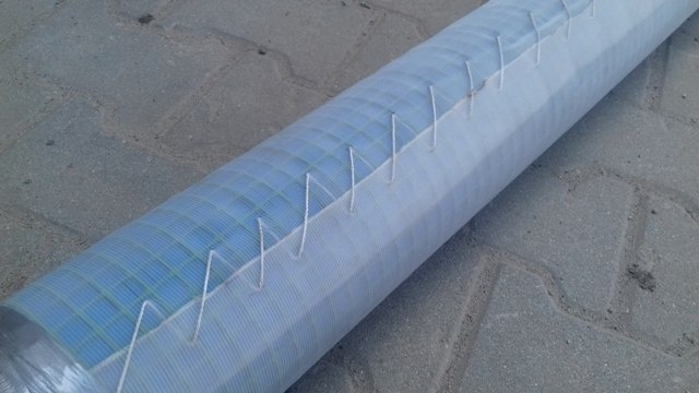 Rura studzienna filtrowa z siatką studniarską fi 114x5,4, długość 1,5 m Rura studzienna filtrowa z siatką studniarską fi 114x5,4, długość 1,5 m