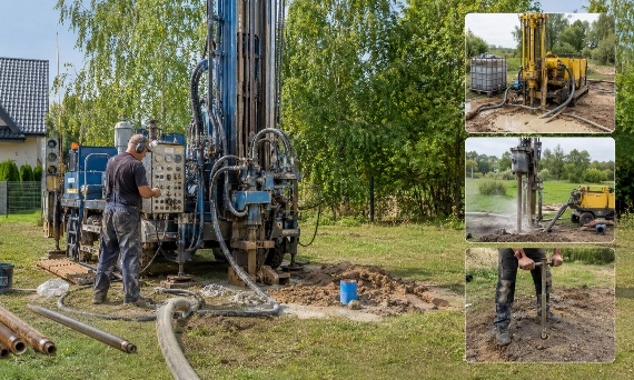 Metody wiertnicze - wiercenie na płuczkę, młotek pneumatyczny i ręczne wiercenie świdrem